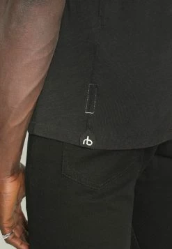 Rag & Bone STANDARD HENLEY - Basic T-shirt - Black -rag & bone Shop 017653cf868f42a48f4d8d7095ff6225