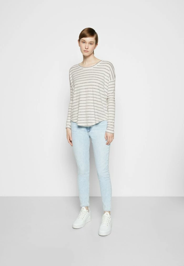 THE KNIT STRIPED LABEL - Long sleeved top - white/grey Rag & Bone THE KNIT STRIPED LABEL - Long Sleeved Top - White/grey -rag & bone Shop 046465de1eb0455cacfc18a190c030ab