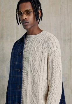 Rag & Bone ARAN DEXTER CREW - Jumper - Sand -rag & bone Shop 05add37b134847fbbed2d33b506339be