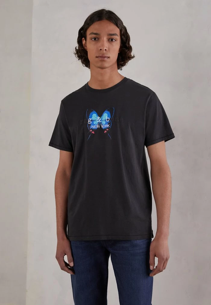 CITY BUTTERFLY - Print T-shirt - black Rag & Bone CITY BUTTERFLY - Print T-shirt - Black -rag & bone Shop 0a4dfbb7426c411589f718c70ab7f9ad