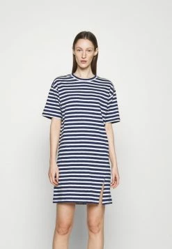Rag & Bone THE SLUB DRESS LABEL - Jersey Dress - White/blue
