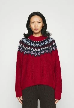 Rag & Bone WILLOW FAIRISLE CREW BLACK LABEL - Jumper - Redmult
