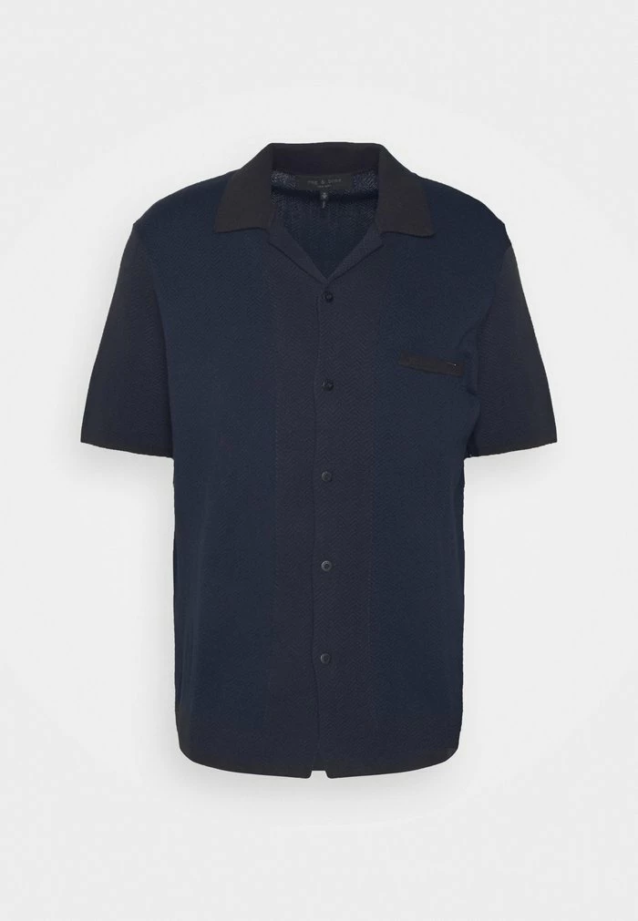 HERRINGBONE SNAP FRONT AVERY - Shirt - black/navy Rag & Bone HERRINGBONE SNAP FRONT AVERY - Shirt - Black/navy -rag & bone Shop 16a4159f51344909b5b7a1c3d659c787