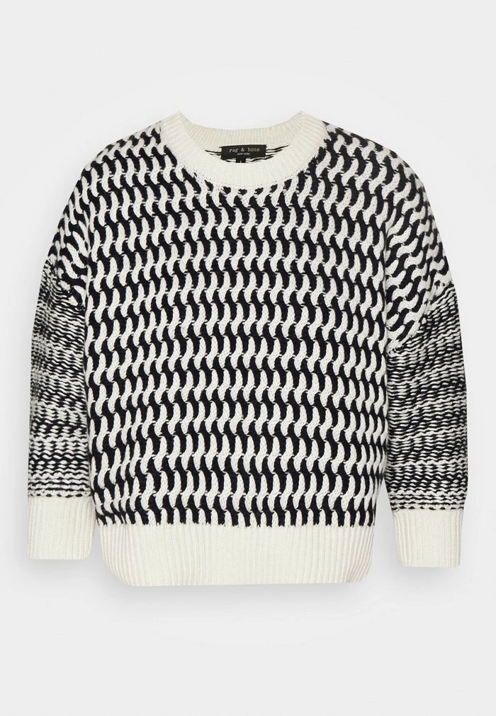 QUINN CREW LABEL - Jumper - black/multi Rag & Bone QUINN CREW LABEL - Jumper - Black/multi -rag & bone Shop 16aae0be233e4bcd84943c7d0b518d4e