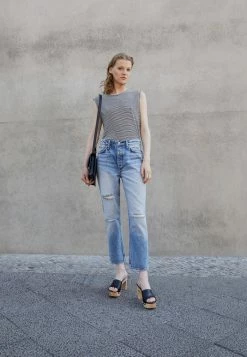 Rag & Bone MICHAL MUSCLE TANK - Print T-shirt - Navy/white