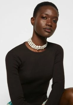 Rag & Bone THE ESSENTIAL WHITE LABEL - Long Sleeved Top - Black -rag & bone Shop 212d1cdbedb947fbba405133bee61909