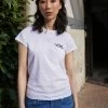 Rag & Bone GOOD THINGS ARE COMING TEE LABEL - Print T-shirt - White