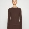 Rag & Bone ECHO LONGSLEEVE - Jumper - Dark Brown
