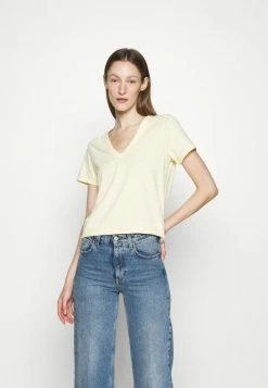 Rag & Bone THE SLUB VEE - Basic T-shirt - Yellow Sunrise