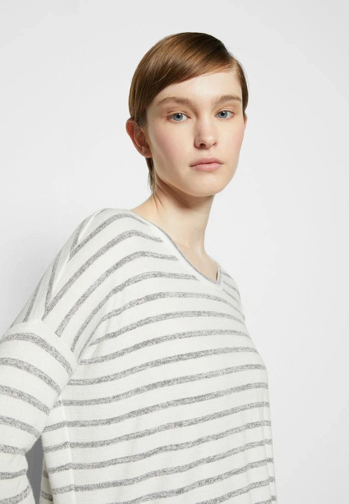 THE KNIT STRIPED LABEL - Long sleeved top - white/grey Rag & Bone THE KNIT STRIPED LABEL - Long Sleeved Top - White/grey -rag & bone Shop 4287ba51772d4c6d841d821807e457f1