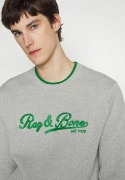 Rag & Bone VARSITY GRAPHIC CREW - Jumper - Grey -rag & bone Shop 4375874261d640f9b4837bf5eb17b1c2