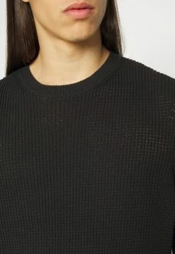 Rag & Bone DEXTER WAFFLE CREW - Jumper - Black -rag & bone Shop 4bc0c77e3a0f46c59f63b1523962e878