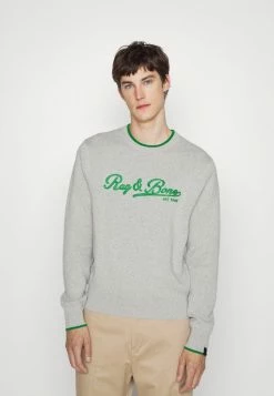 Rag & Bone VARSITY GRAPHIC CREW - Jumper - Grey -rag & bone Shop 51e77b9f16b34ffaa3a88e5760f646a4