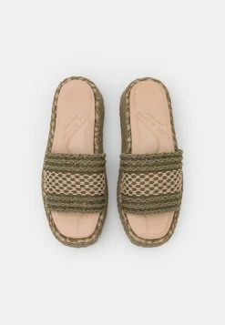 Rag & Bone LOGAN SLIDE - Heeled Mules - Khaki -rag & bone Shop 571c66fd0e6a4be1affbbe7686101f69