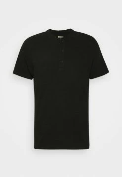 Rag & Bone STANDARD HENLEY - Basic T-shirt - Black -rag & bone Shop 589f706dadd0413d99753296c9120ea9