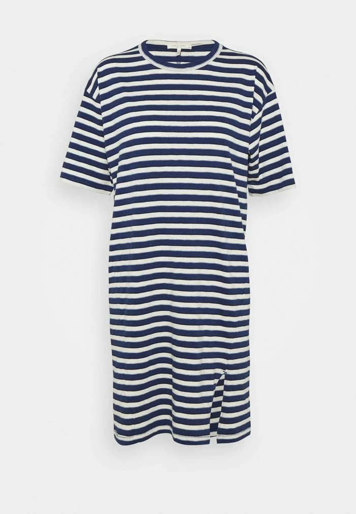 THE SLUB DRESS LABEL - Jersey dress - white/blue Rag & Bone THE SLUB DRESS LABEL - Jersey Dress - White/blue -rag & bone Shop 6173ab8c795a44fdb75b6bf7cb3030c8