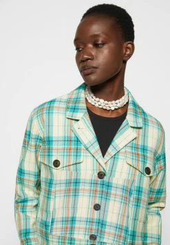 Rag & Bone JESSIE PLAID SHIRT JACKET BLACK LABEL - Summer Jacket - Green -rag & bone Shop 676ead9acc2d4baebc581535e183f002