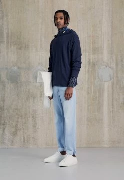 Rag & Bone FLAME HOODIE - Jumper - Dark Blue