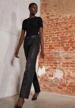 Rag & Bone ALEX HIGH-RISE - Straight Leg Jeans - Worn Black