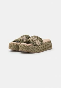 Rag & Bone LOGAN SLIDE - Heeled Mules - Khaki -rag & bone Shop 755f1e5cb2ec4e2ba20b4f28ff4cb4fd