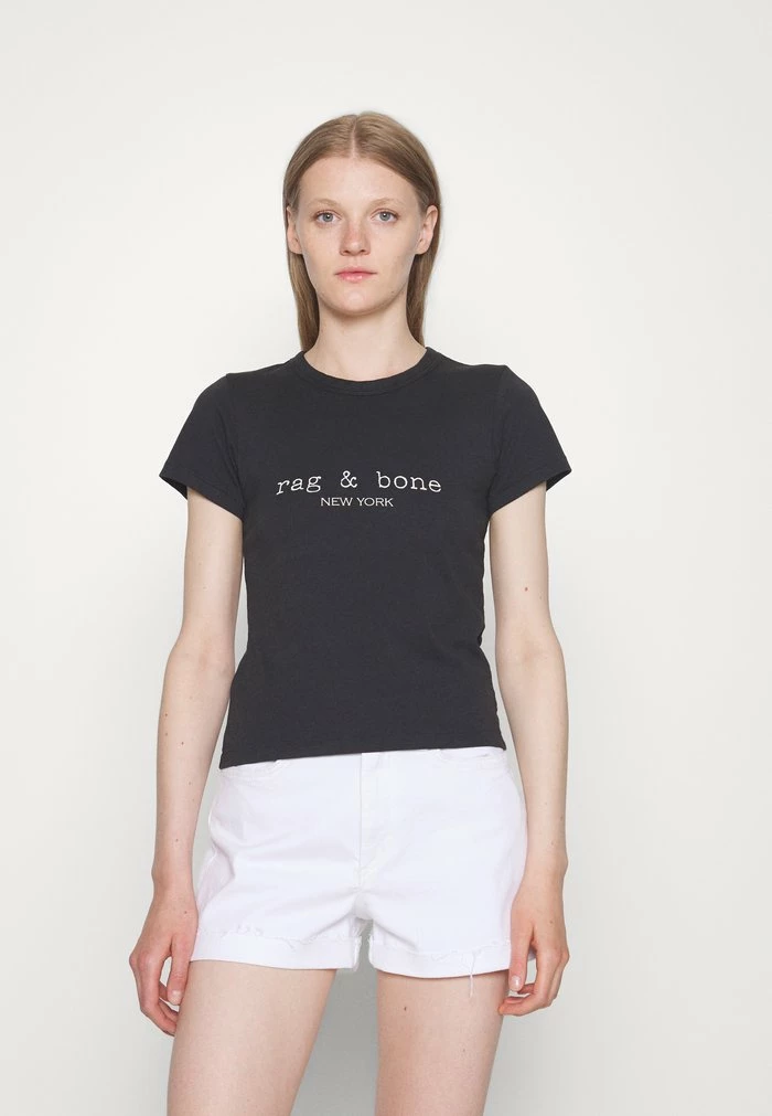 LOGO BABY TEE - Print T-shirt - black Rag & Bone LOGO BABY TEE - Print T-shirt - Black -rag & bone Shop 761c402b177047389ab98712c9d98dfc