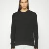 Rag & Bone DEXTER WAFFLE CREW - Jumper - Black
