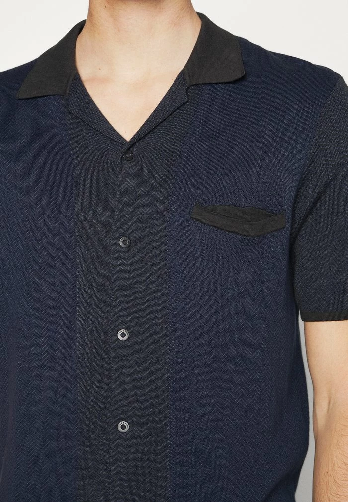 HERRINGBONE SNAP FRONT AVERY - Shirt - black/navy Rag & Bone HERRINGBONE SNAP FRONT AVERY - Shirt - Black/navy -rag & bone Shop 7f1c8cce43254821a38834e609894641