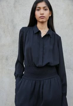 Rag & Bone BAILEY SMOCKED DRESS - Day Dress - Black -rag & bone Shop 867def17fea648e490ec027d9dec8690