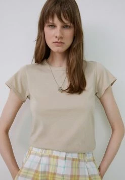 Rag & Bone GARMENT DYE TEE - Basic T-shirt - Warm Khaki -rag & bone Shop 883ae513ae72406aa35c56163e8b6055