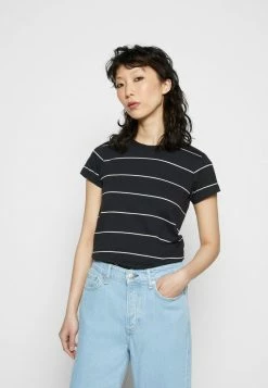 Rag & Bone THE STRIPE TEE LABEL - Print T-shirt - Blackmult -rag & bone Shop 8a0ed7b3b6ab45528c072dc904acf15b