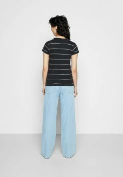 Rag & Bone THE STRIPE TEE LABEL - Print T-shirt - Blackmult -rag & bone Shop 8e50455e129c421792f880b5ad5ea97d