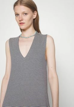 Rag & Bone MICHAL VNECK MIDI MUSCLE DRESS - Day Dress - Navy/white -rag & bone Shop 97817cdcfe7841eebc683c18af33d185