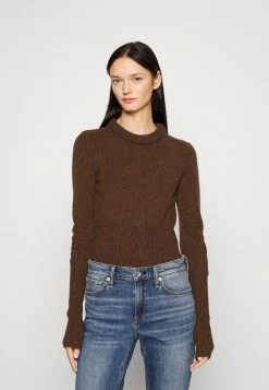Rag & Bone PIERCE SLIM CREW - Jumper - Dark Brown