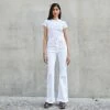 Rag & Bone CASEY HIGH RISE FLARE - Relaxed Fit Jeans - Optic White