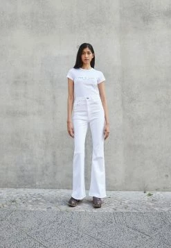 Rag & Bone CASEY HIGH RISE FLARE - Relaxed Fit Jeans - Optic White