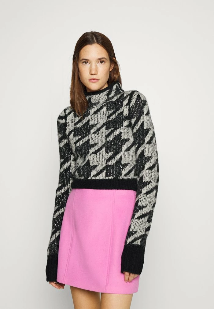 Rag & Bone EDITH MOCK NECK - Jumper - Blackmulti 1 Rag & Bone EDITH MOCK NECK - Jumper - Blackmulti