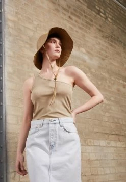 Rag & Bone ZOE ASYMMETRIC TANK LABEL - Top - Tanbeige