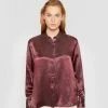 Rag & Bone ELIAS SHIRT - Button-down Blouse - Burgundy