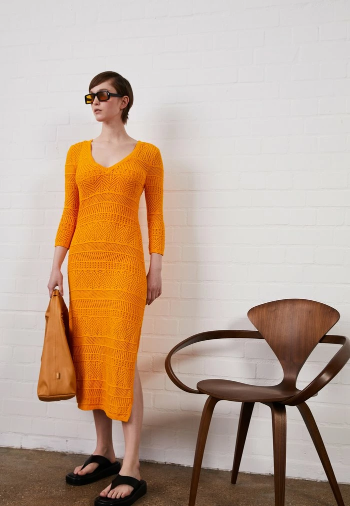 RENEE LONG DRESS BLACK LABEL - Jumper dress - deep yello Rag & Bone RENEE LONG DRESS BLACK LABEL - Jumper Dress - Deep Yello -rag & bone Shop a4713d34215041d39d24d4a0cacba115