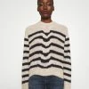 Rag & Bone MIA STRIPED CABLE - Jumper - Wheat