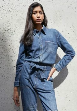 Rag & Bone MIRAMAR - Jumpsuit - Blue Denim -rag & bone Shop b3612919a91f4dc5b00f3e1efc5c8cc8