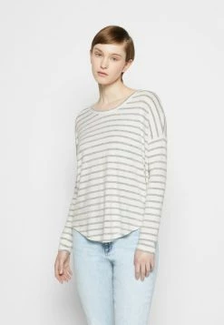 Rag & Bone THE KNIT STRIPED LABEL - Long Sleeved Top - White/grey 2 Rag & Bone THE KNIT STRIPED LABEL - Long Sleeved Top - White/grey -rag & bone Shop b54ad73327f0405db0203a6e03062781