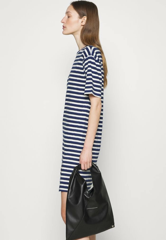 THE SLUB DRESS LABEL - Jersey dress - white/blue Rag & Bone THE SLUB DRESS LABEL - Jersey Dress - White/blue -rag & bone Shop b5b8f8848edf4ffe84bdac309d4dcd60