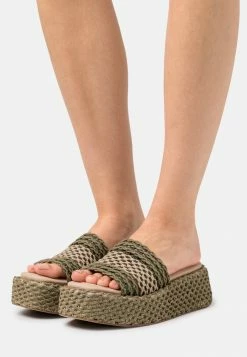 Rag & Bone LOGAN SLIDE - Heeled Mules - Khaki