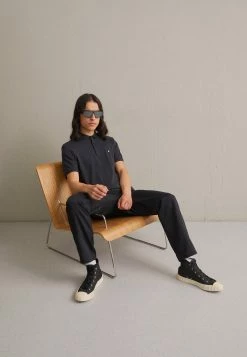 Rag & Bone INTERLOCK - Polo Shirt - Black