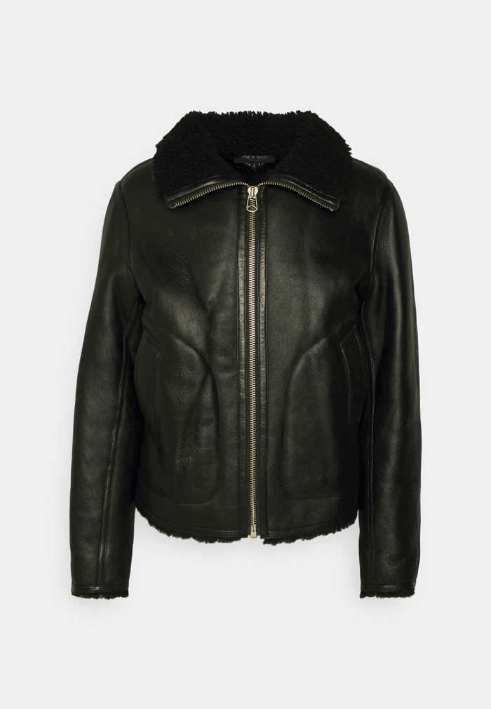 STANLEY JACKET - Leather jacket - black Rag & Bone STANLEY JACKET - Leather Jacket - Black -rag & bone Shop c0e19376b6264c90908064ab29cd9cfa