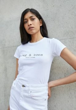 Rag & Bone LOGO BABY TEE - Print T-shirt - White -rag & bone Shop c576ea0d789441dea66508b2f5a1848b