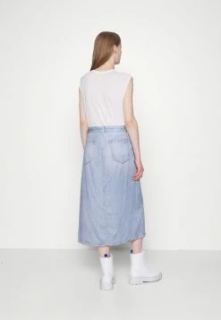 Rag & Bone LIQUID MIRAMAR MIDI SKIRT - A-line Skirt - Blue Denim -rag & bone Shop c79e1f69a8fc4ccda1d51308ced9428e