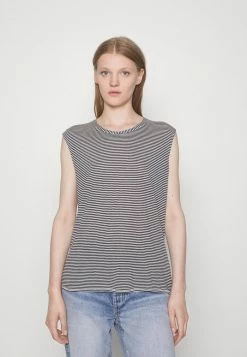 Rag & Bone MICHAL MUSCLE TANK - Print T-shirt - Navy/white -rag & bone Shop c958481e6b5146519ea53bb158e6f2ac