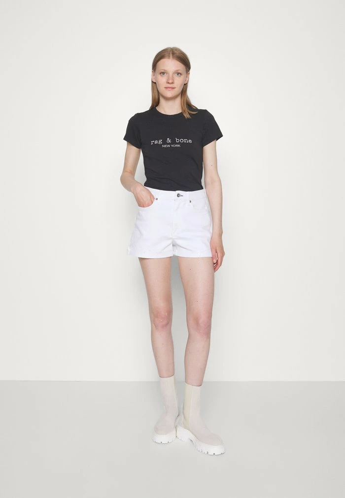 LOGO BABY TEE - Print T-shirt - black Rag & Bone LOGO BABY TEE - Print T-shirt - Black -rag & bone Shop d201f4c4378b455eb93ae949c76b8fbe